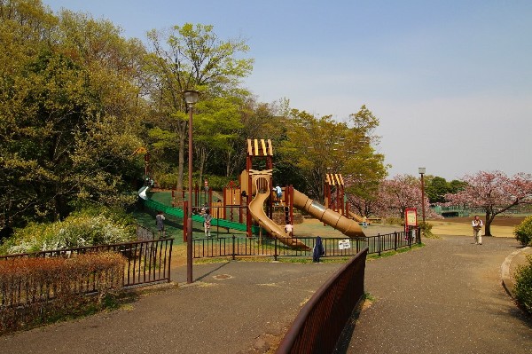 稲城中央公園(稲城市のほぼ中心に位置し、総合グラウンド、稲城市総合体育館、野球場等の運動施設やくじら橋があります。)