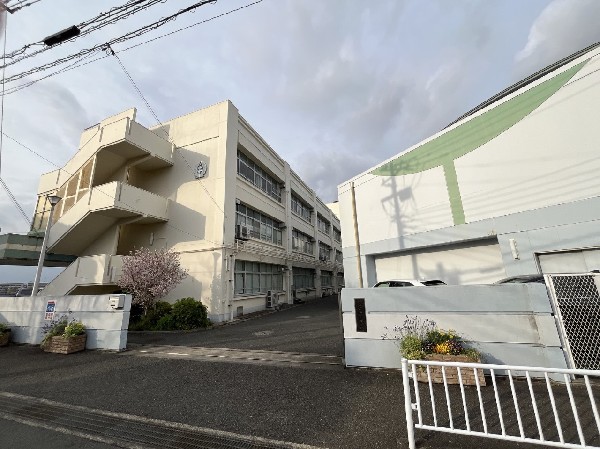 中川中学校(中川中学校創立70周年を記念して、全生徒を対象に公募で決まった中川中学校の公式キャラクターの、みどりんがいます。)