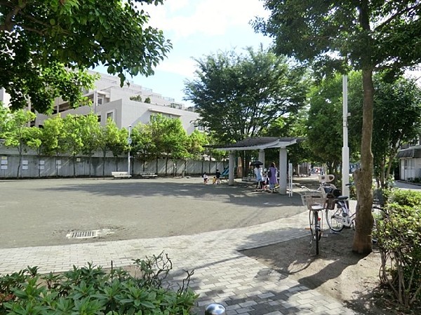 高津公園(近隣には、公園もあり、青空の下で駆け回ったり、遊具で遊んだり、思い思いの遊びができます。子供たちの元気で楽しそうな声が響き渡ります。)